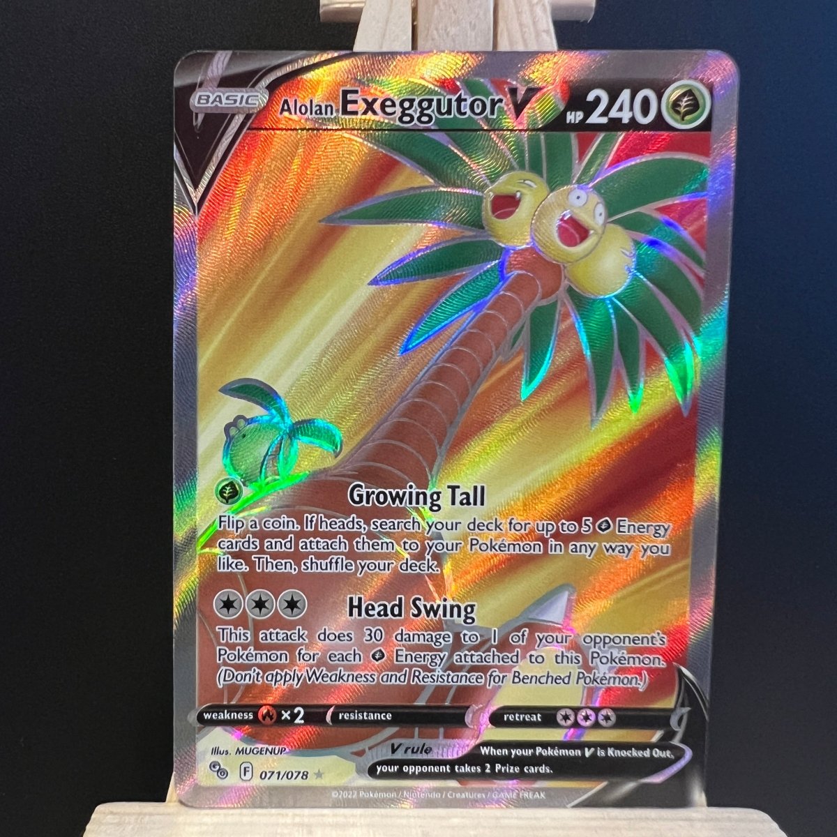 Alolan Exeggutor V #071 Pokemon Card (Pokemon GO) - Unbox Unbored