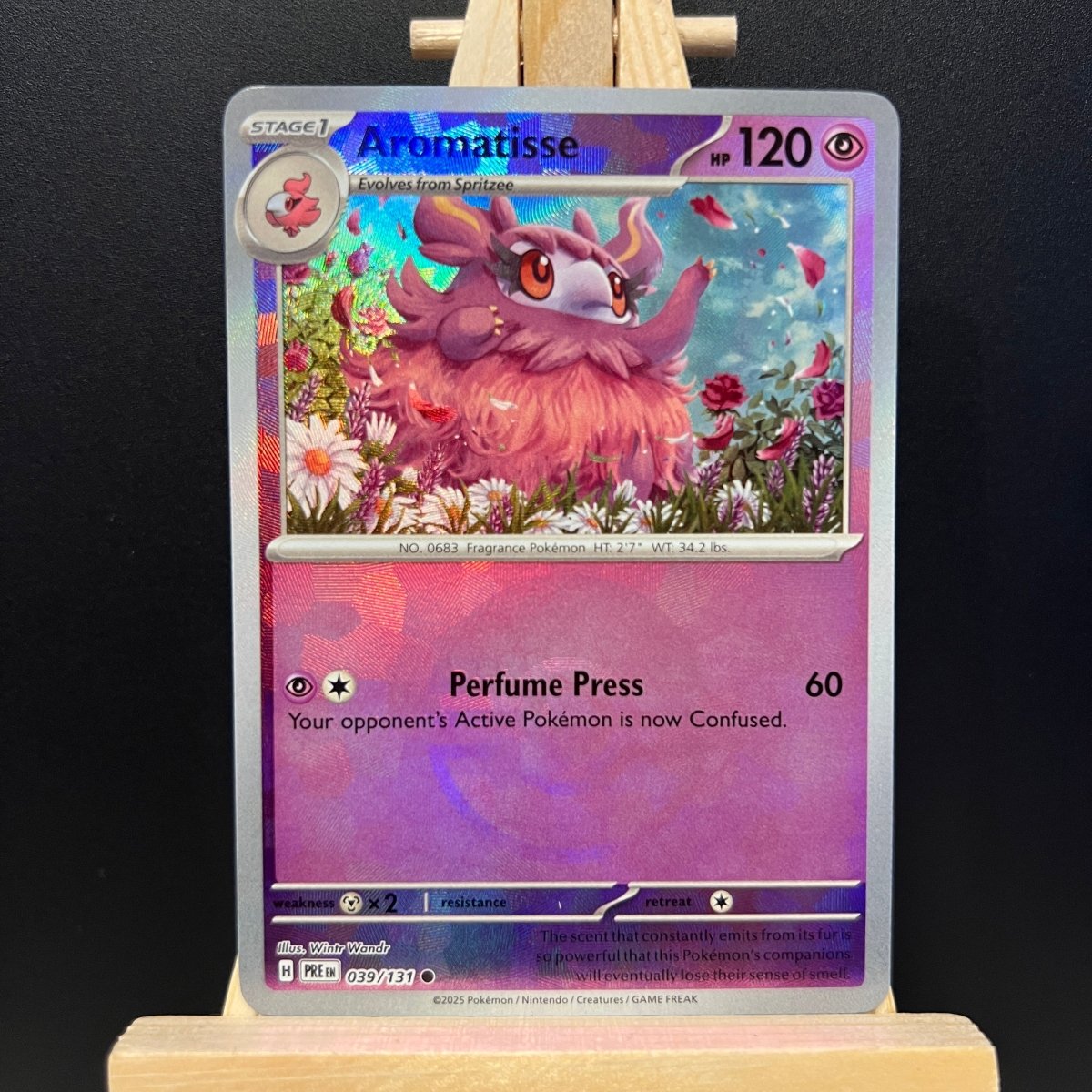 Aromatisse #039 Pokéball Reverse Holo Pokemon Card (Prismatic Evolutions) - Unbox Unbored