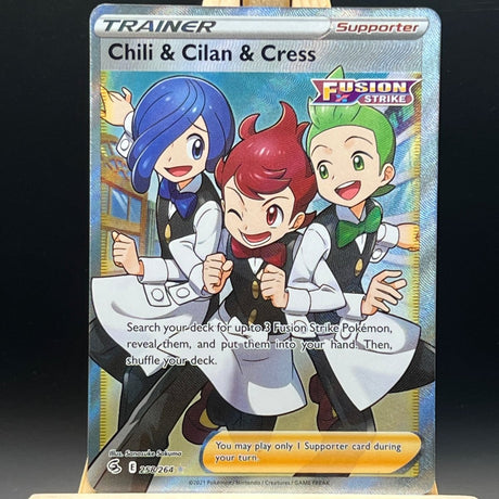 Chili & Cilan & Cress #258 Pokemon Card (Fusion Strike) - Unbox Unbored