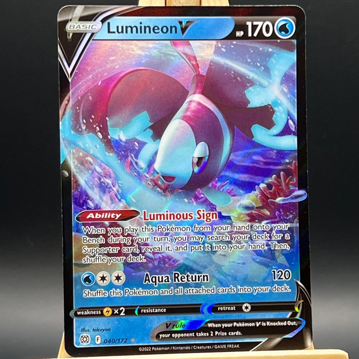 Lumineon V #40 Pokemon Card (Brilliant Stars) - Unbox Unbored