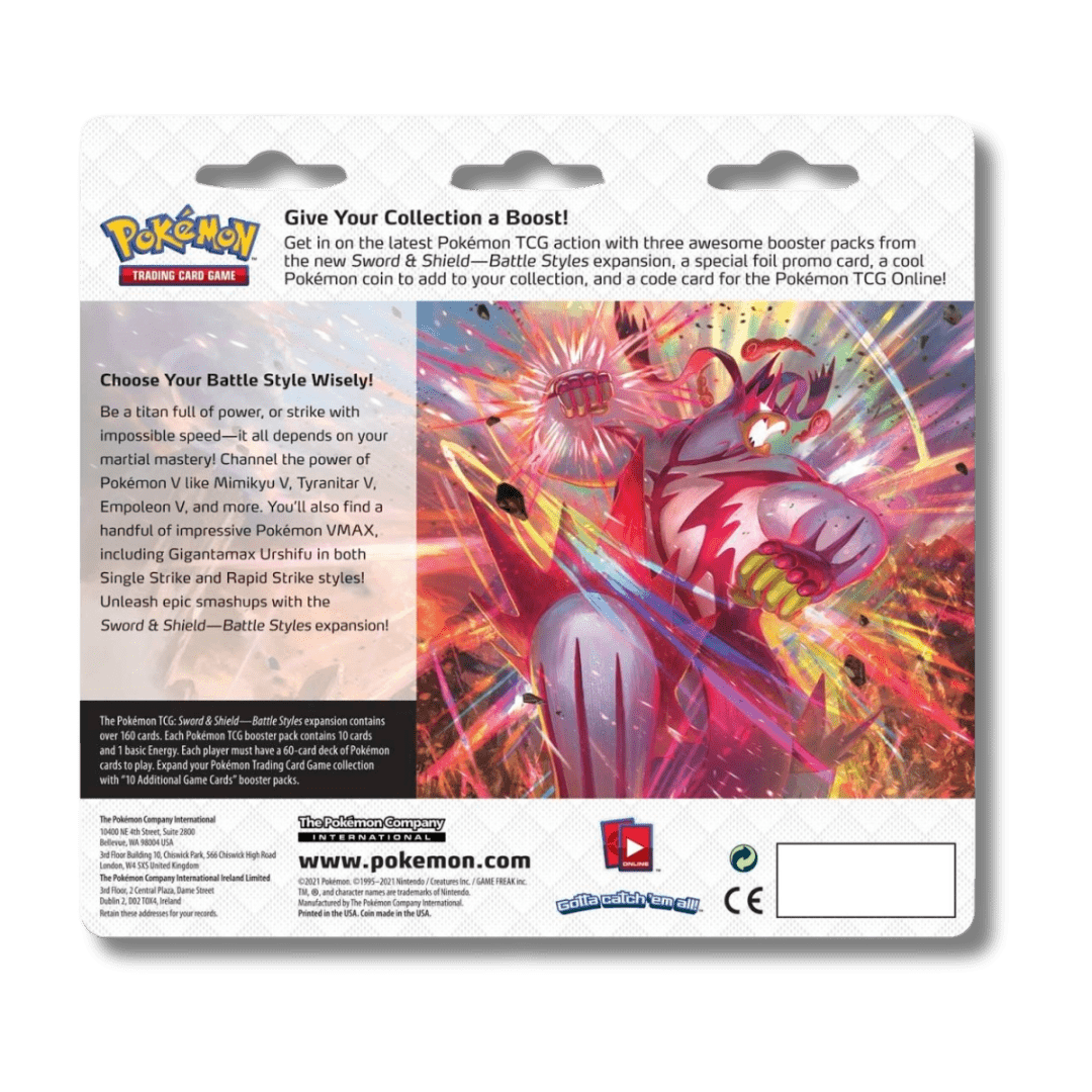 Pokemon TCG: Battle Styles - 3 Booster Blister Pack - Unbox Unbored