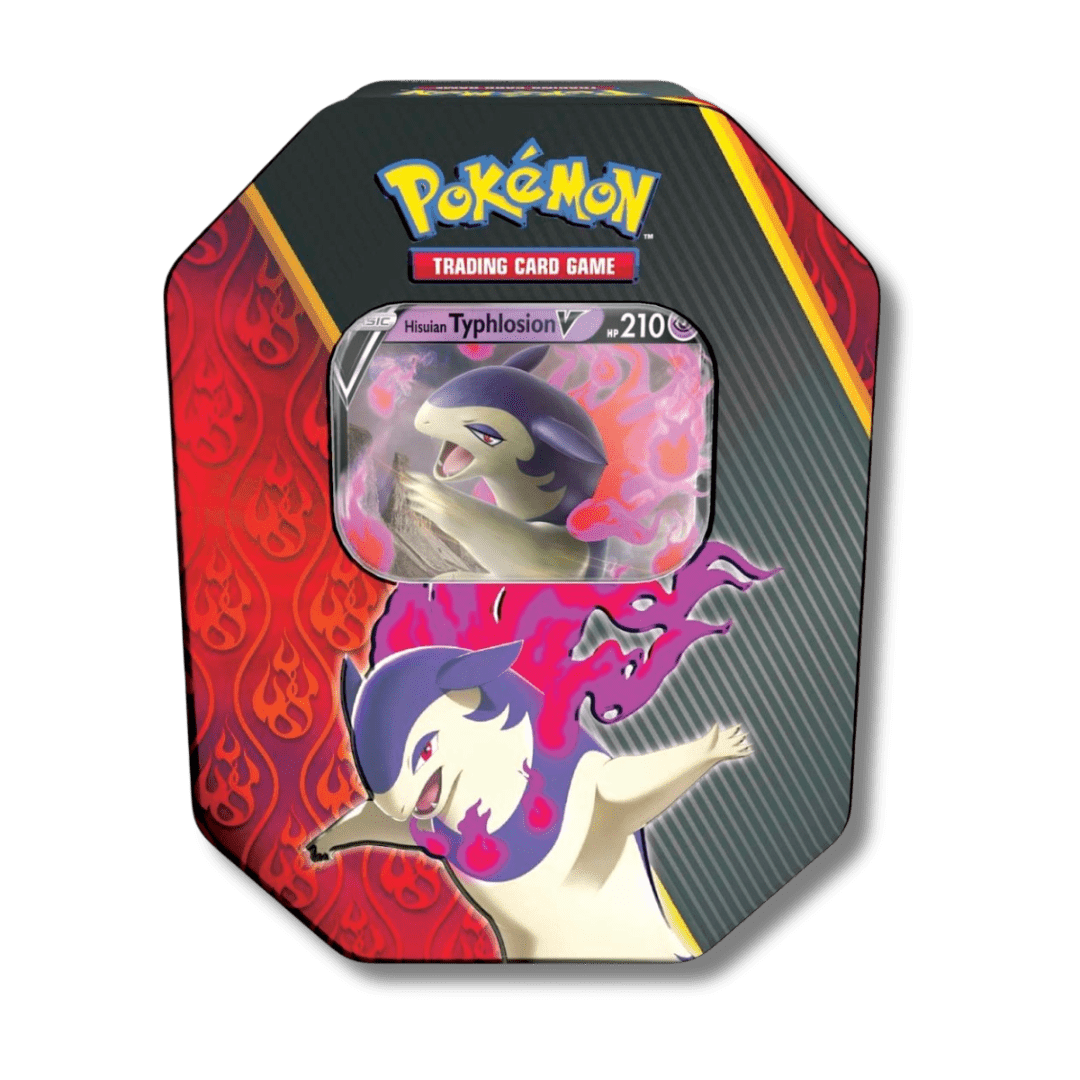 Pokemon TCG: Divergent Powers Tin (Hisuian Typhlosion V) - Unbox Unbored