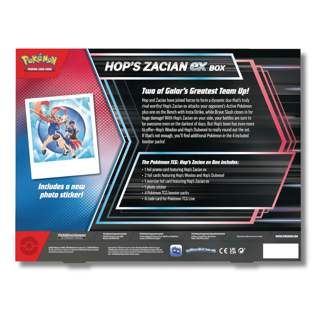 Pokemon TCG: Hop’s Zacian ex Box - Unbox Unbored