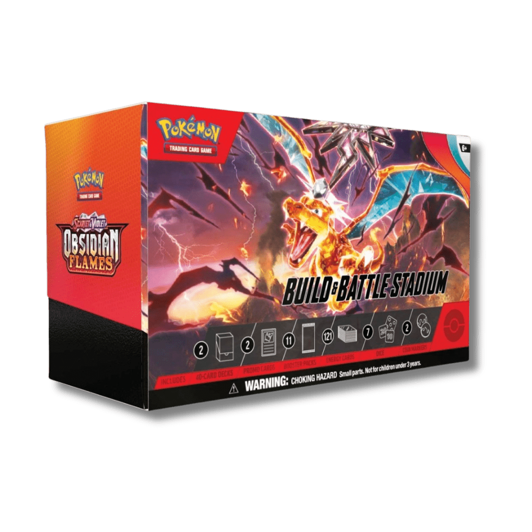 Pokemon TCG: Obsidian Flames Build & Battle Stadium (11 Booster Packs) - Unbox Unbored
