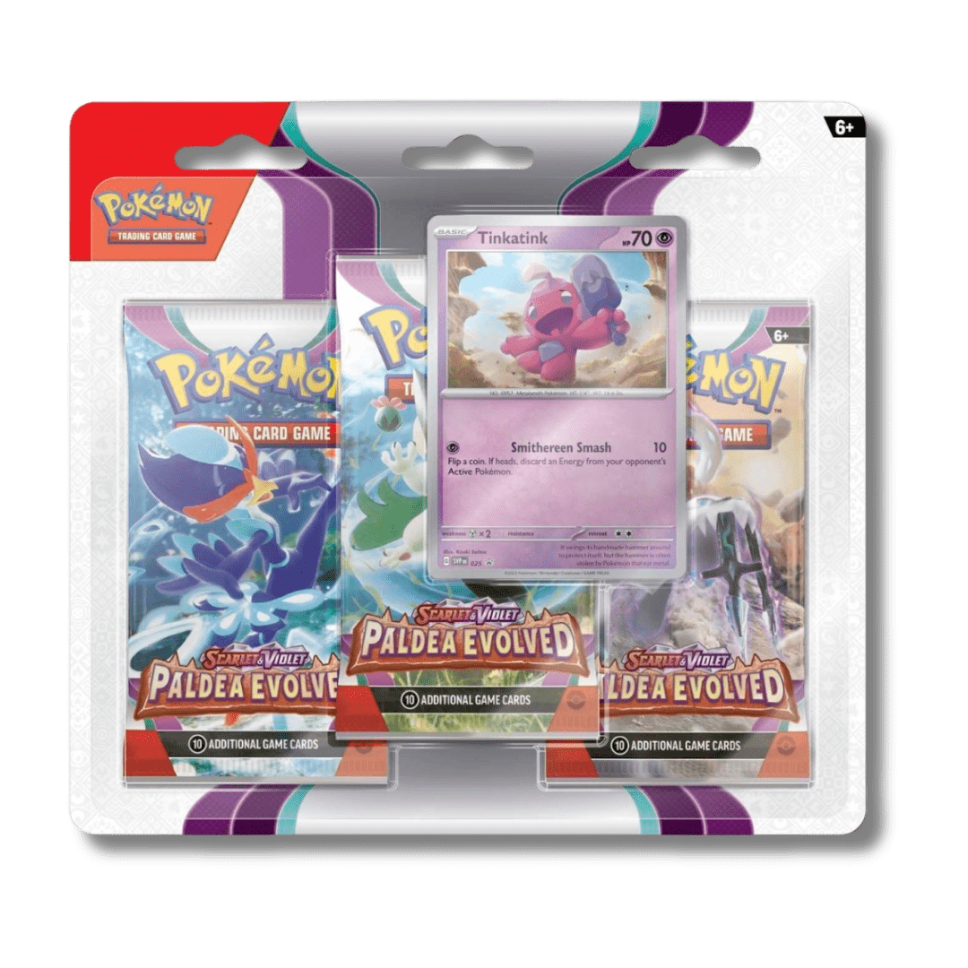 Pokemon TCG: Paldea Evolved - 3 Booster Blister Pack - Unbox Unbored