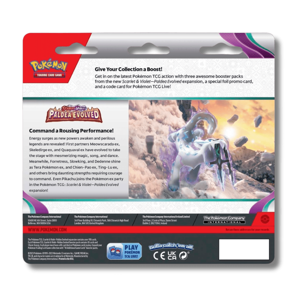 Pokemon TCG: Paldea Evolved - 3 Booster Blister Pack - Unbox Unbored