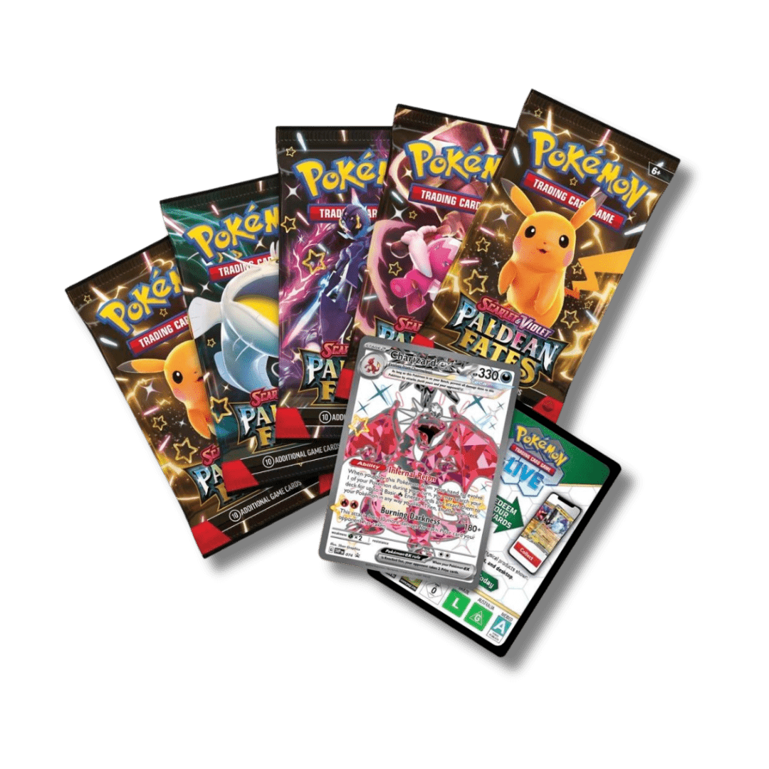 Pokemon TCG: Paldean Fates Large Tin (3 - Tin Bundle) - Unbox Unbored