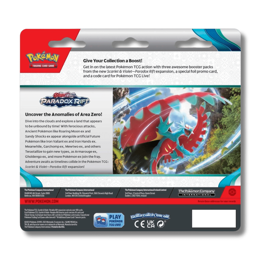 Pokemon TCG: Paradox Rift - 3 Booster Blister Pack - Unbox Unbored