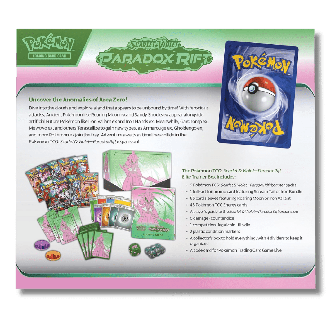 Pokemon TCG: Paradox Rift Iron Valiant Elite Trainer Box (ETB) - Unbox Unbored
