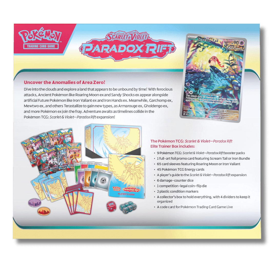 Pokemon TCG: Paradox Rift Roaring Moon Elite Trainer Box (ETB) - Unbox Unbored