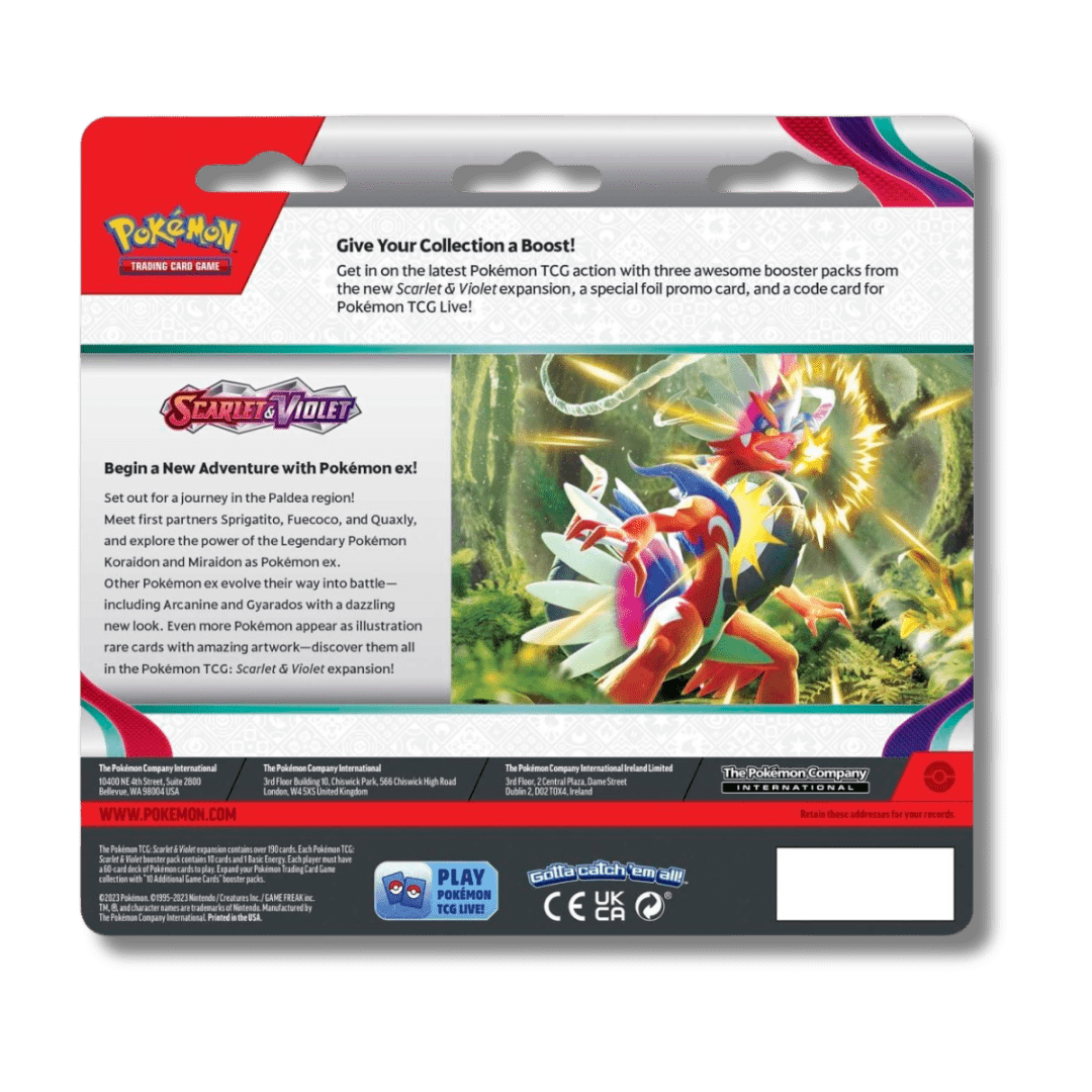 Pokemon TCG: Scarlet & Violet - 3 Booster Blister Pack - Unbox Unbored