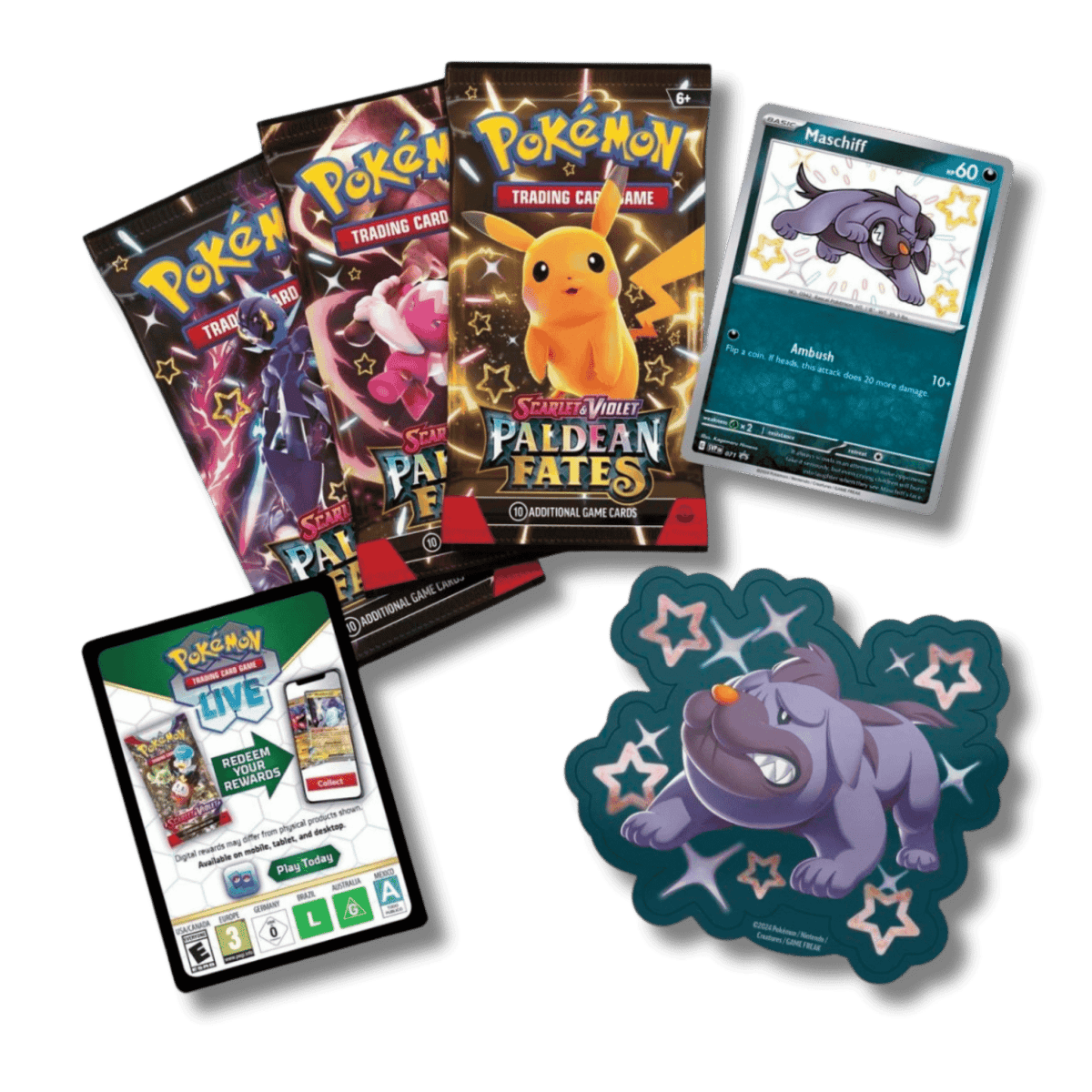 Pokemon TCG: Paldean Fates Tech Sticker Collection - Unbox Unbored