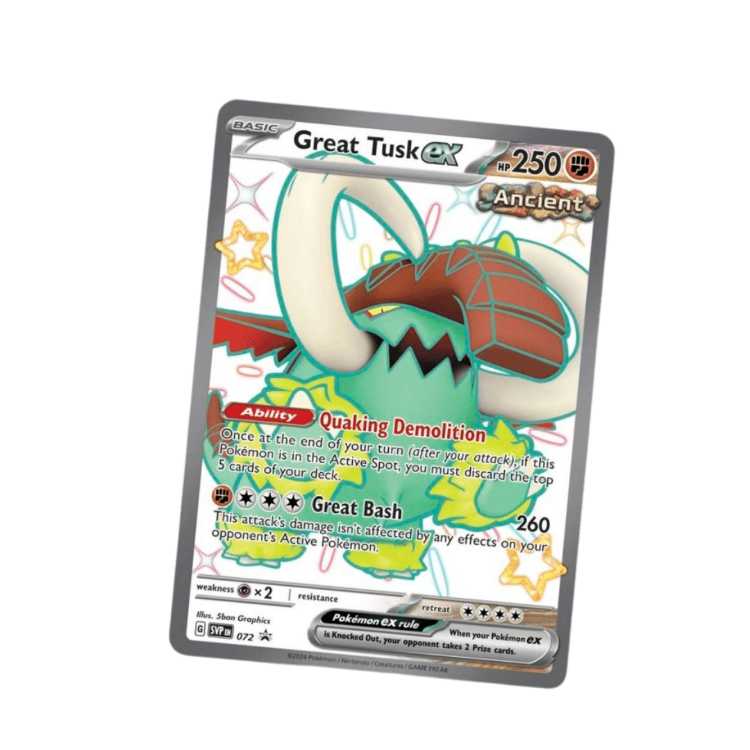 Pokemon TCG: Paldean Fates Tin (Shiny Great Tusk ex) - Unbox Unbored