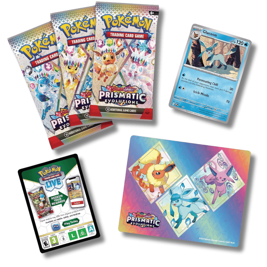 Pokemon TCG: Prismatic Evolutions - Tech Sticker Collection (Glaceon) - Unbox Unbored