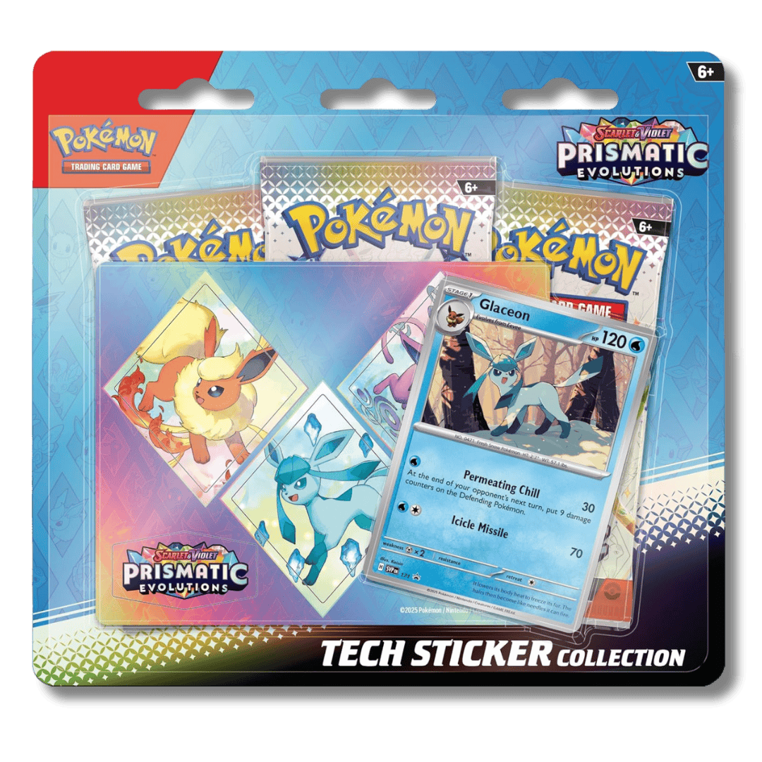 Pokemon TCG: Prismatic Evolutions - Tech Sticker Collection (Glaceon) - Unbox Unbored