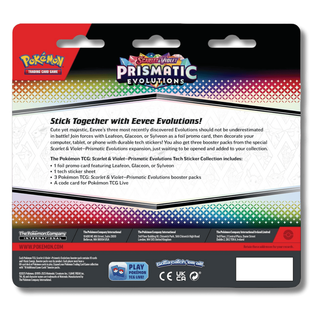 Pokemon TCG: Prismatic Evolutions - Tech Sticker Collection (Glaceon) - Unbox Unbored