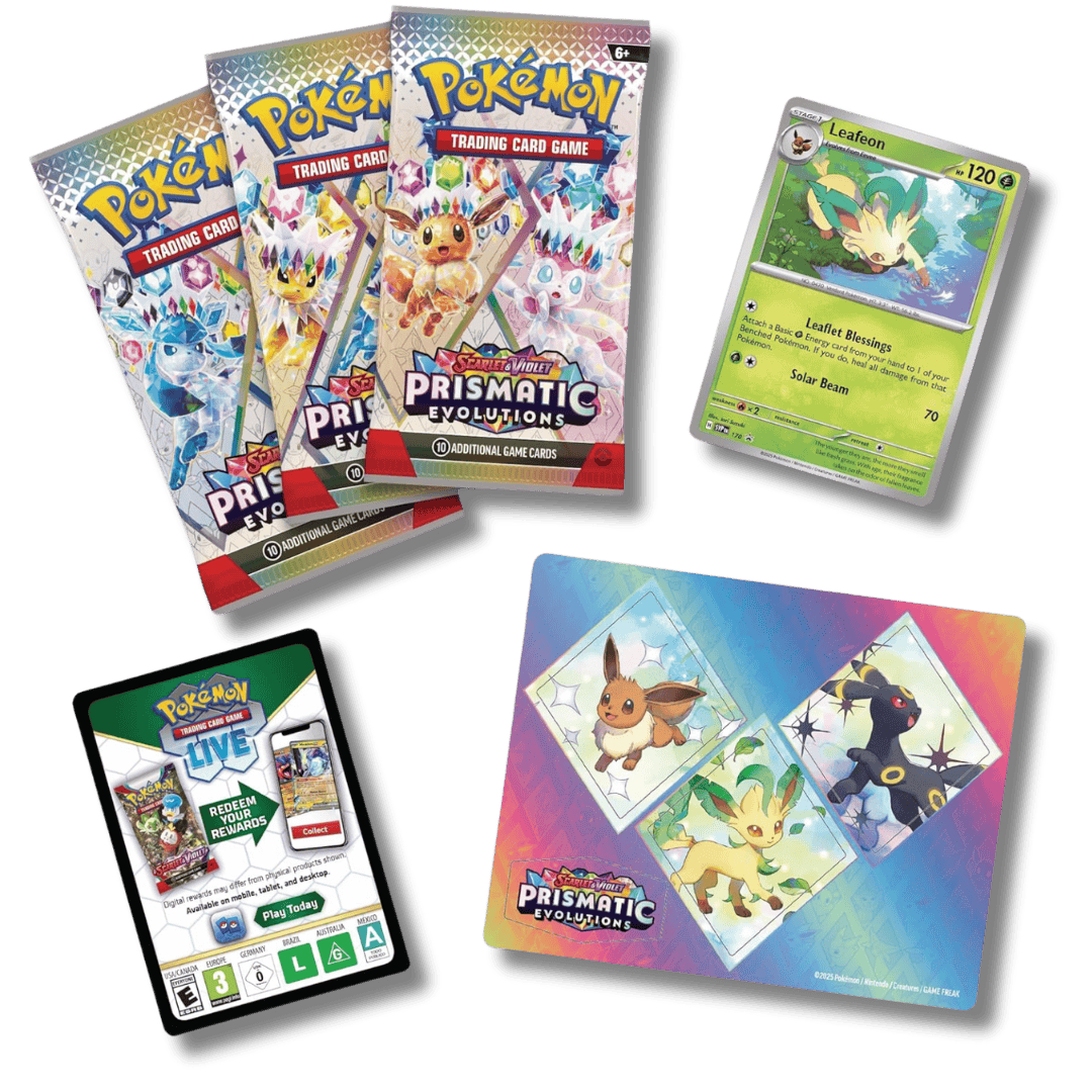 Pokemon TCG: Prismatic Evolutions - Tech Sticker Collection (Leafeon) - Unbox Unbored
