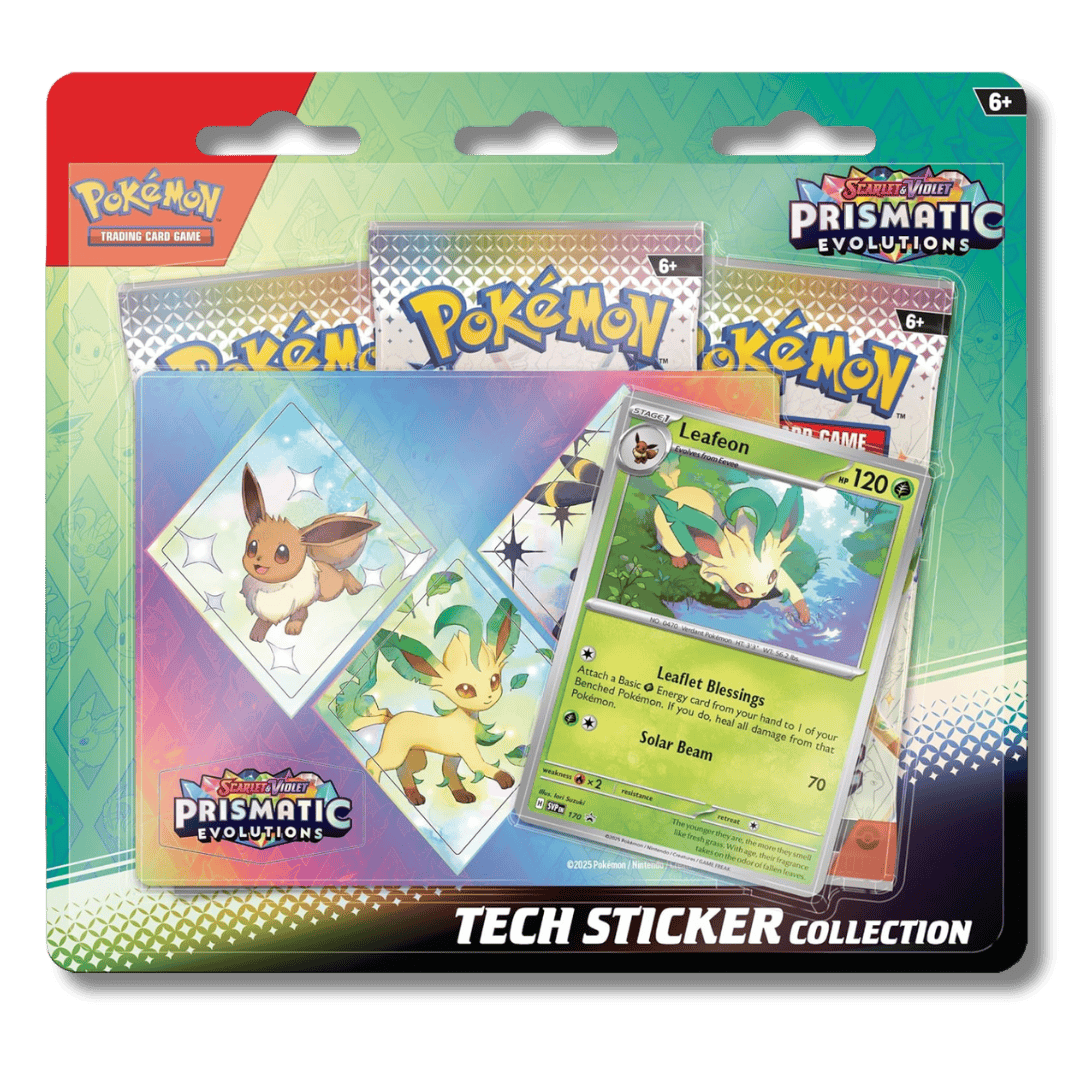 Pokemon TCG: Prismatic Evolutions - Tech Sticker Collection (Leafeon) - Unbox Unbored