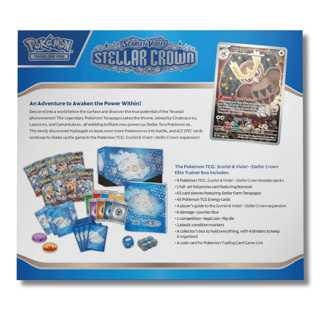 Pokemon TCG: Stellar Crown Elite Trainer Box (ETB) - Unbox Unbored