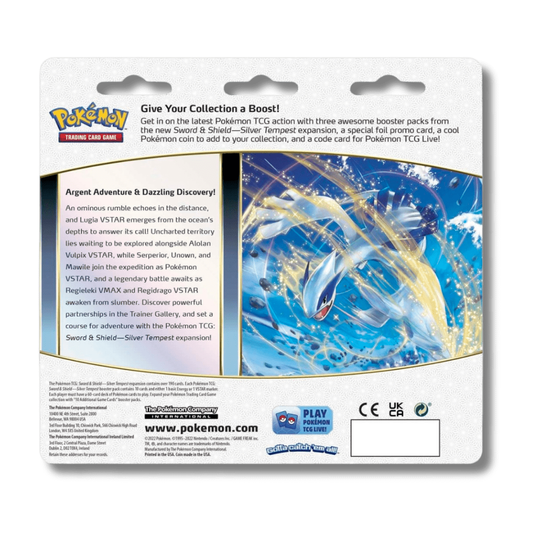 Pokemon TCG: Silver Tempest - 3 Booster Blister Pack - Unbox Unbored