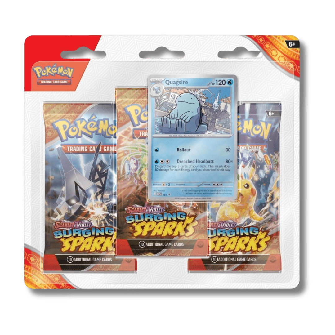 Pokemon TCG: Surging Sparks - 3 Booster Blister Pack - Unbox Unbored