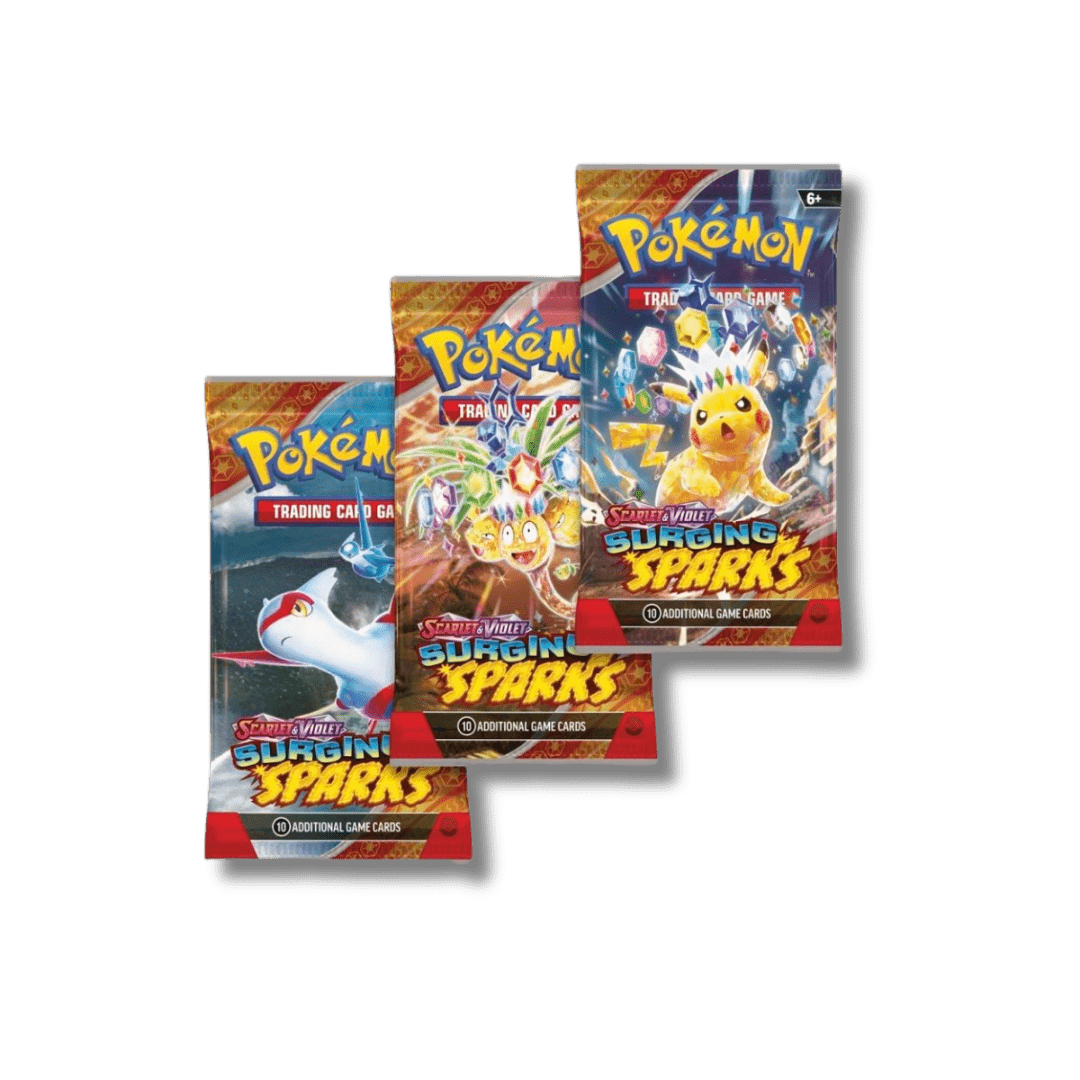 Pokemon TCG: Surging Sparks - 3 Booster Blister Pack - Unbox Unbored