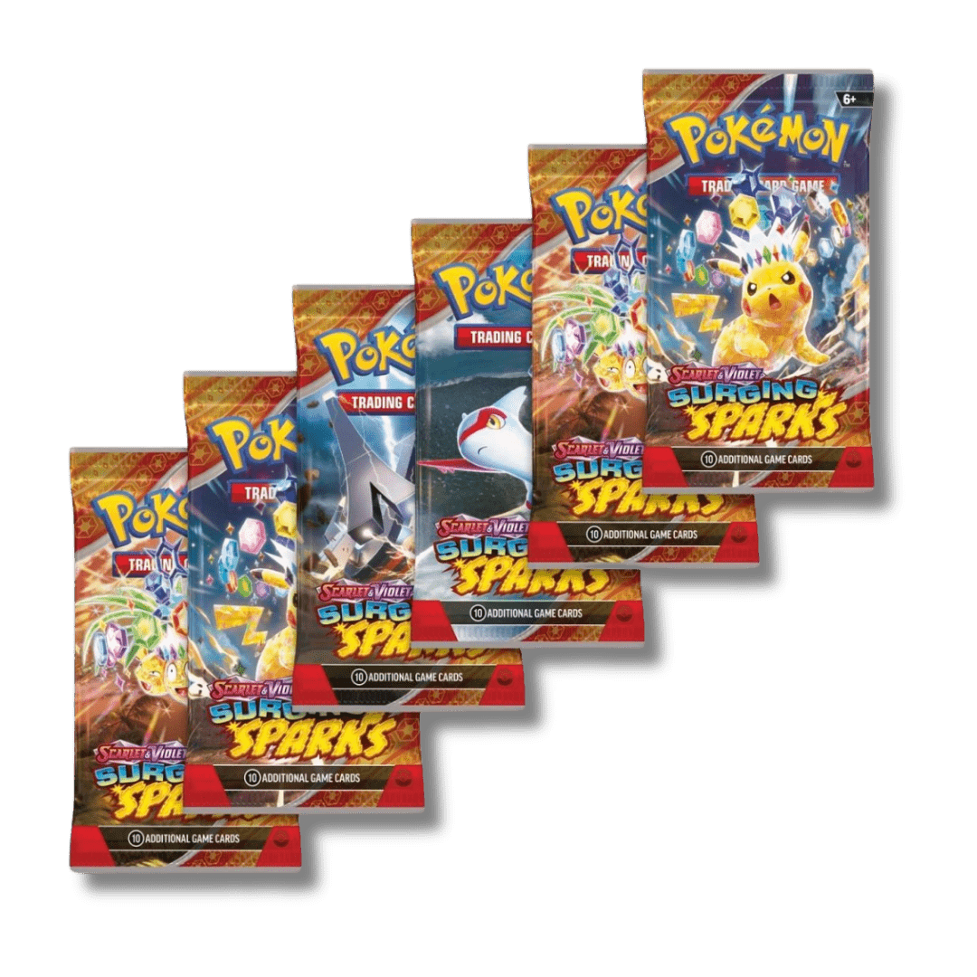 Pokemon TCG: Surging Sparks Booster Bundle (6 Packs) - Unbox Unbored
