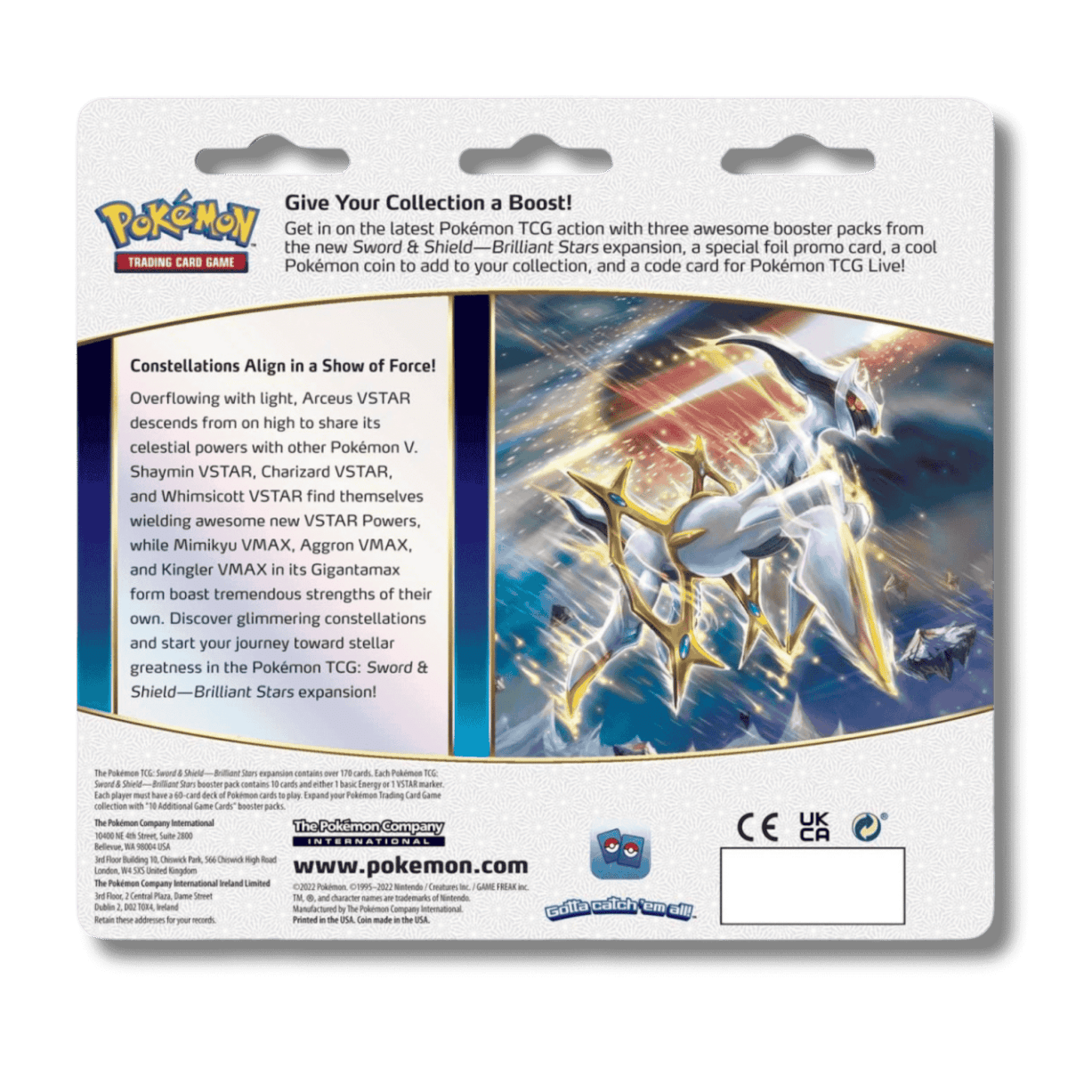 Pokemon TCG: Brilliant Stars - 3 Booster Blister Pack - Unbox Unbored