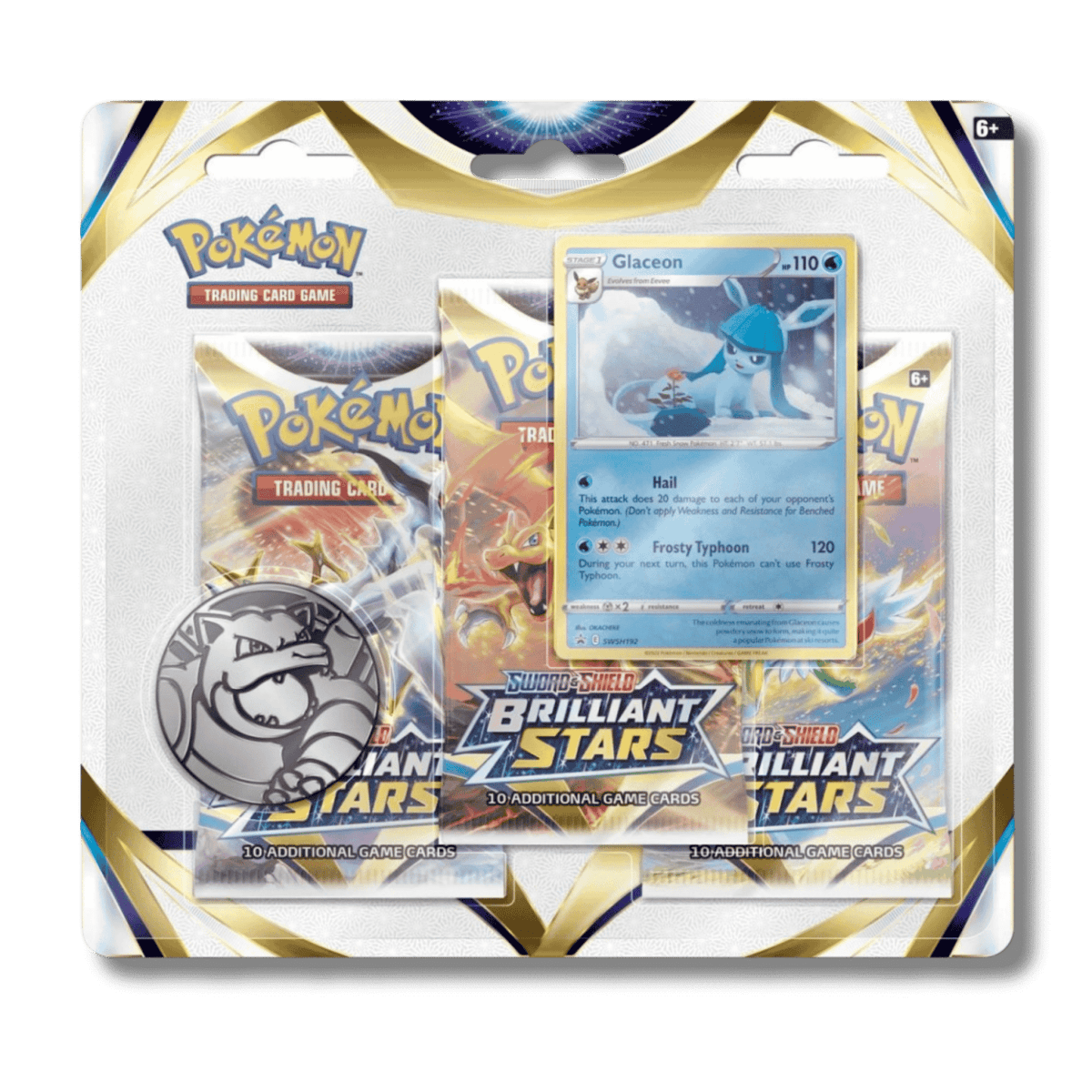 Pokemon TCG: Brilliant Stars - 3 Booster Blister Pack - Unbox Unbored