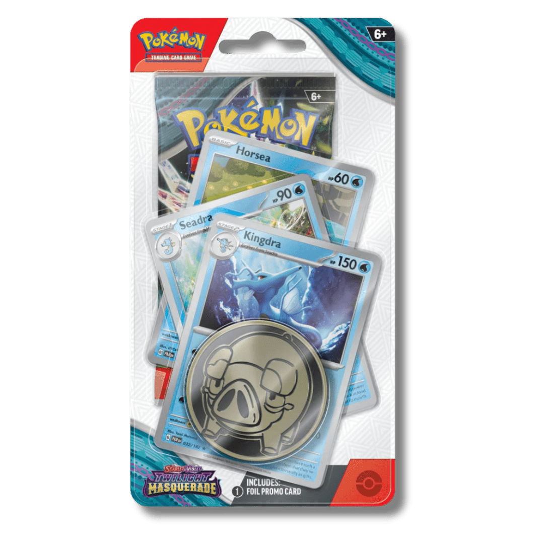 Pokémon TCG: Twilight Masquerade Premium Checklane Blister - Kingdra - Unbox Unbored