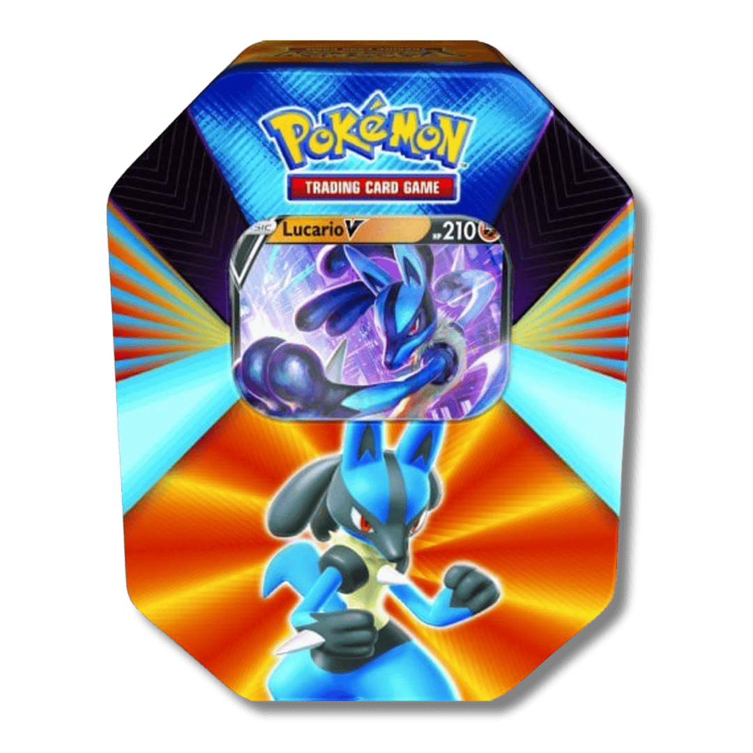 Pokemon TCG: V Powers Tin (Lucario V) - Unbox Unbored