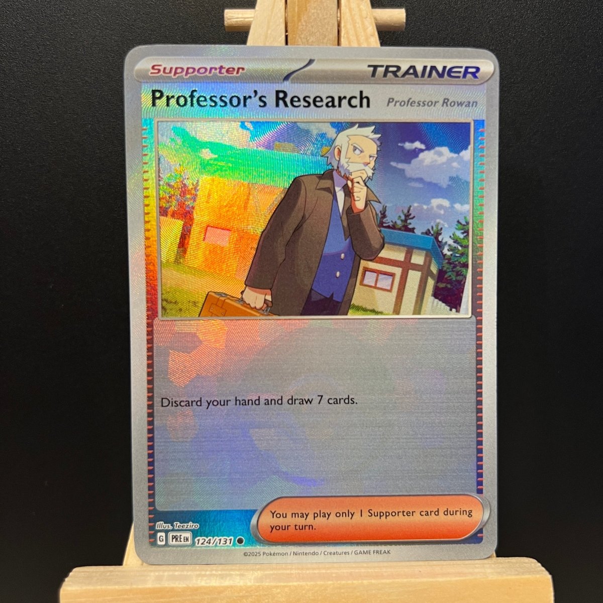Professor's Research #124 Pokéball Reverse Holo Pokemon Card (Prismatic Evolutions) - Unbox Unbored