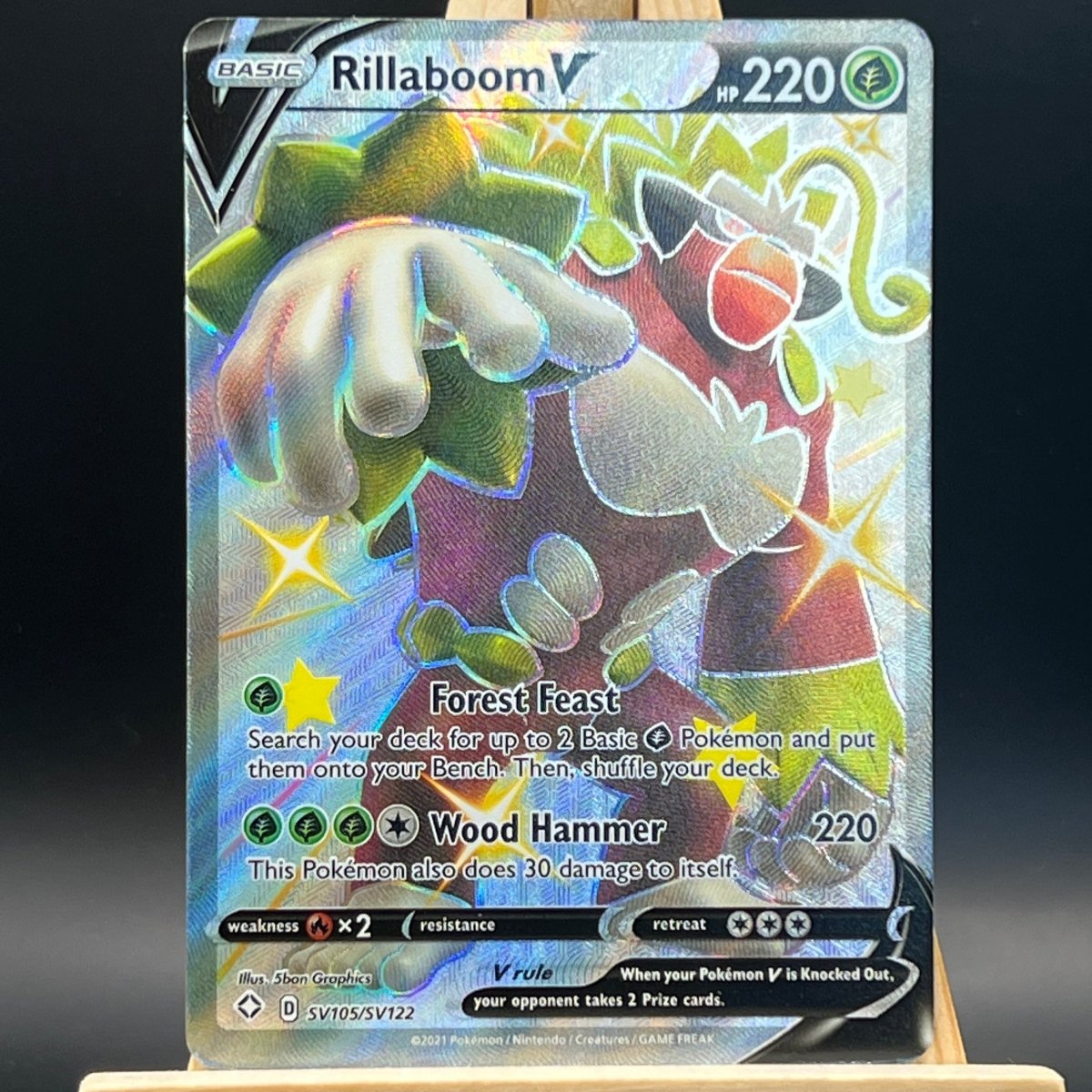 Rillaboom V #SV105 Pokemon Card (Shining Fates) - Unbox Unbored