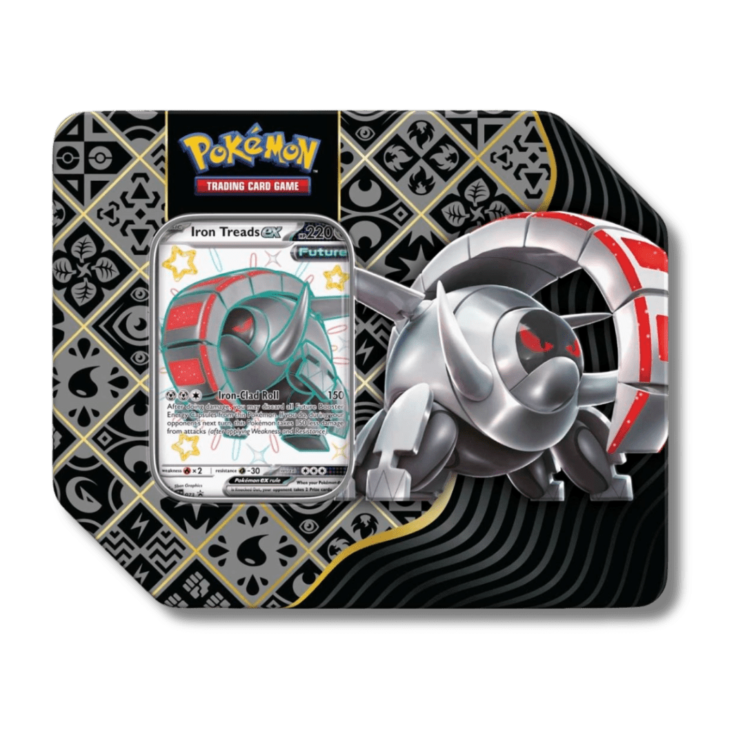 Pokemon TCG: Paldean Fates Large Tin (Shiny Iron Treads ex) - Unbox Unbored