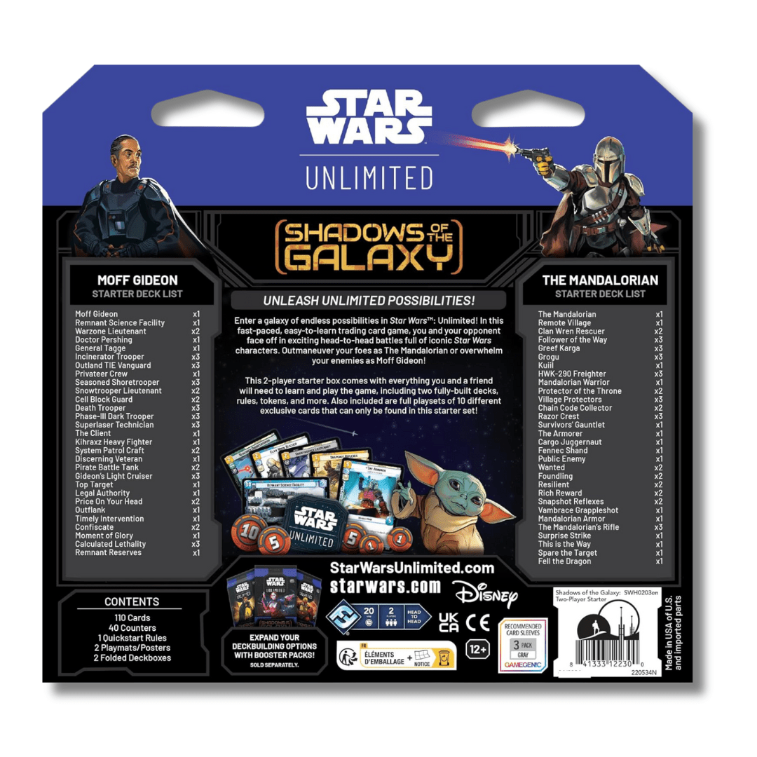 Star Wars: Unlimited - Shadows Of The Galaxy Two - Player Starter Deck - Unbox Unbored
