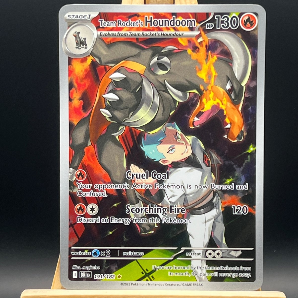 Team Rocket's Houndoom 191 Pokemon Card (Destined Rivals) - Unbox Unbored