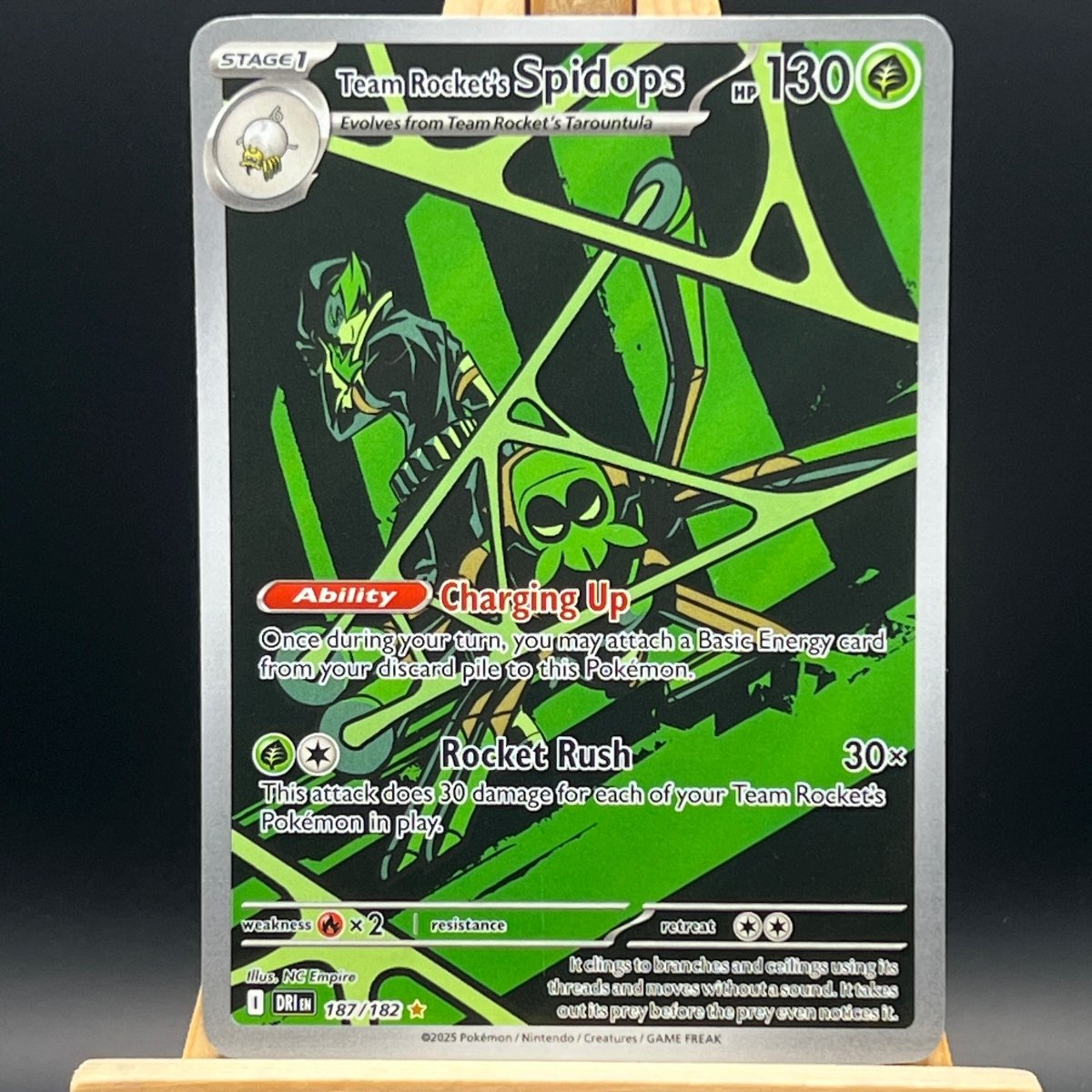 Team Rocket's Spidops 187 Pokemon Card (Destined Rivals) - Unbox Unbored