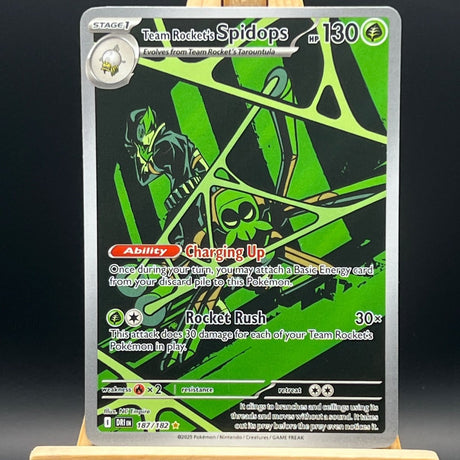 Team Rocket's Spidops 187 Pokemon Card (Destined Rivals) - Unbox Unbored