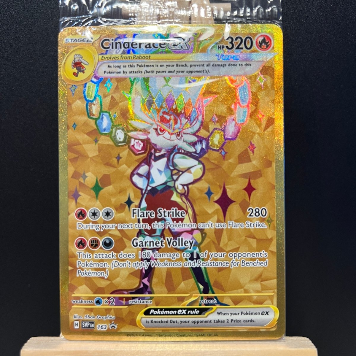 Cinderace EX #163 Pokemon Card (Scarlet & Violet Sealed Promo)