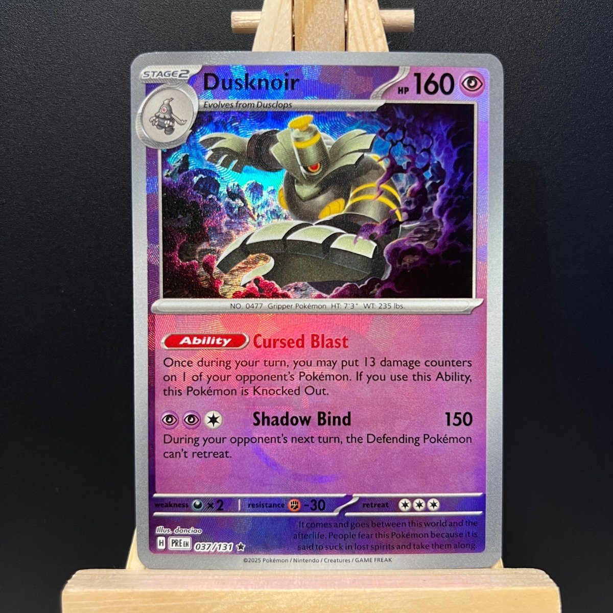 how to get sports card graded Dusknoir #037 Pokéball Reverse Holo Pokemon Card (Prismatic Evolutions)