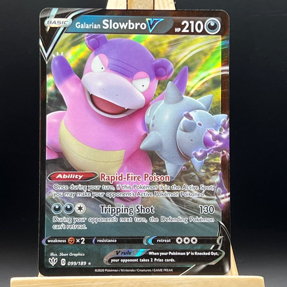 Galarian Slowbro V #99 Pokemon Card (Darkness Ablaze) - Unbox Unbored Ltd