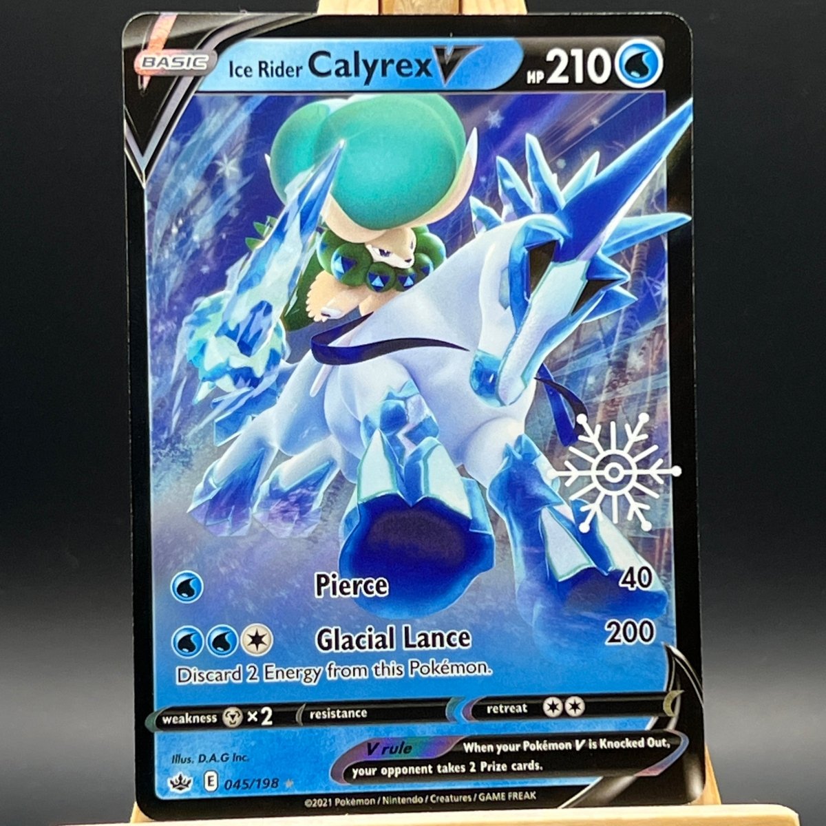 Ice Rider Calyrex V [Snowflake Stamp] #45 Pokemon Card (Chilling Reign) - Unbox Unbored
