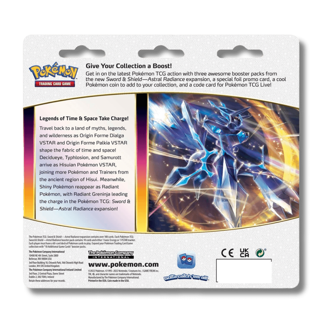 Pokemon TCG: Astral Radiance - 3 Booster Blister Pack - Unbox Unbored Ltd