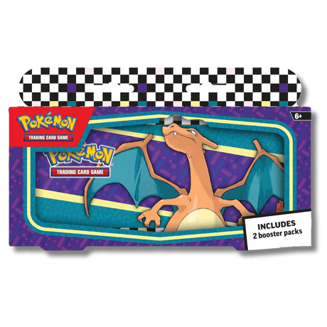 Pokemon TCG: Back to School Pencil Case – Charizard (Tin & 2 Booster Packs) - Unbox Unbored