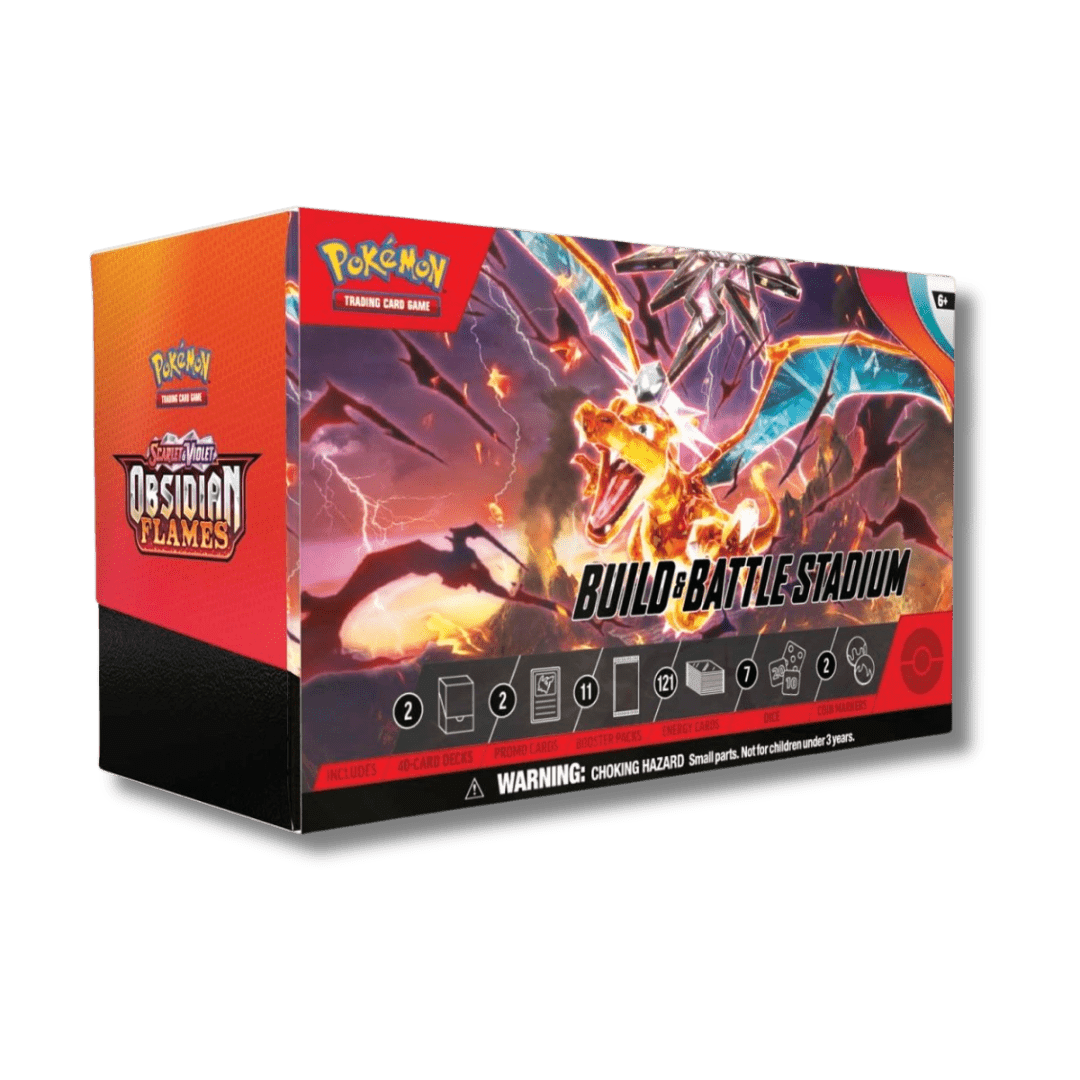 Pokemon TCG: Obsidian Flames Build & Battle Stadium (11 Booster Packs) - Unbox Unbored Ltd