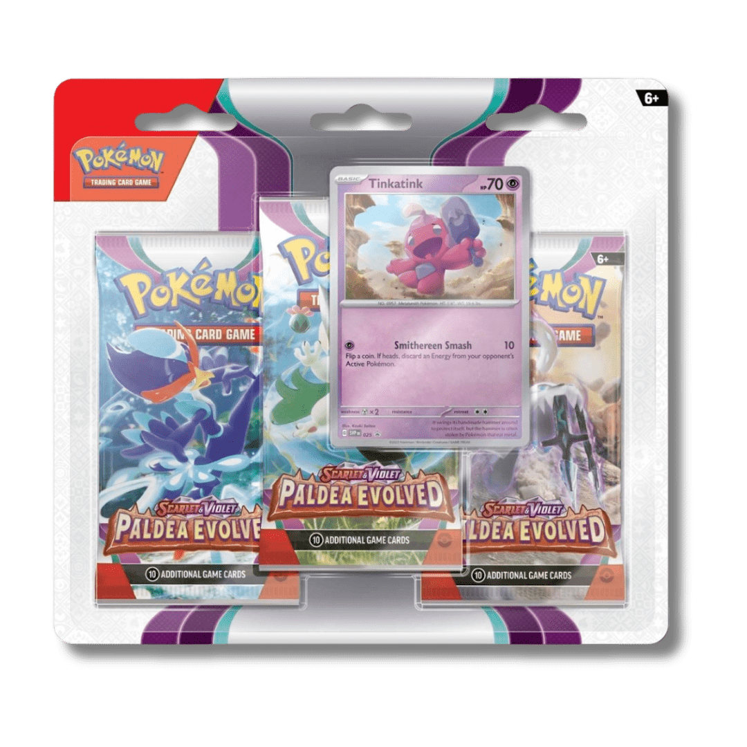 Pokemon TCG: Paldea Evolved - 3 Booster Blister Pack - Unbox Unbored Ltd