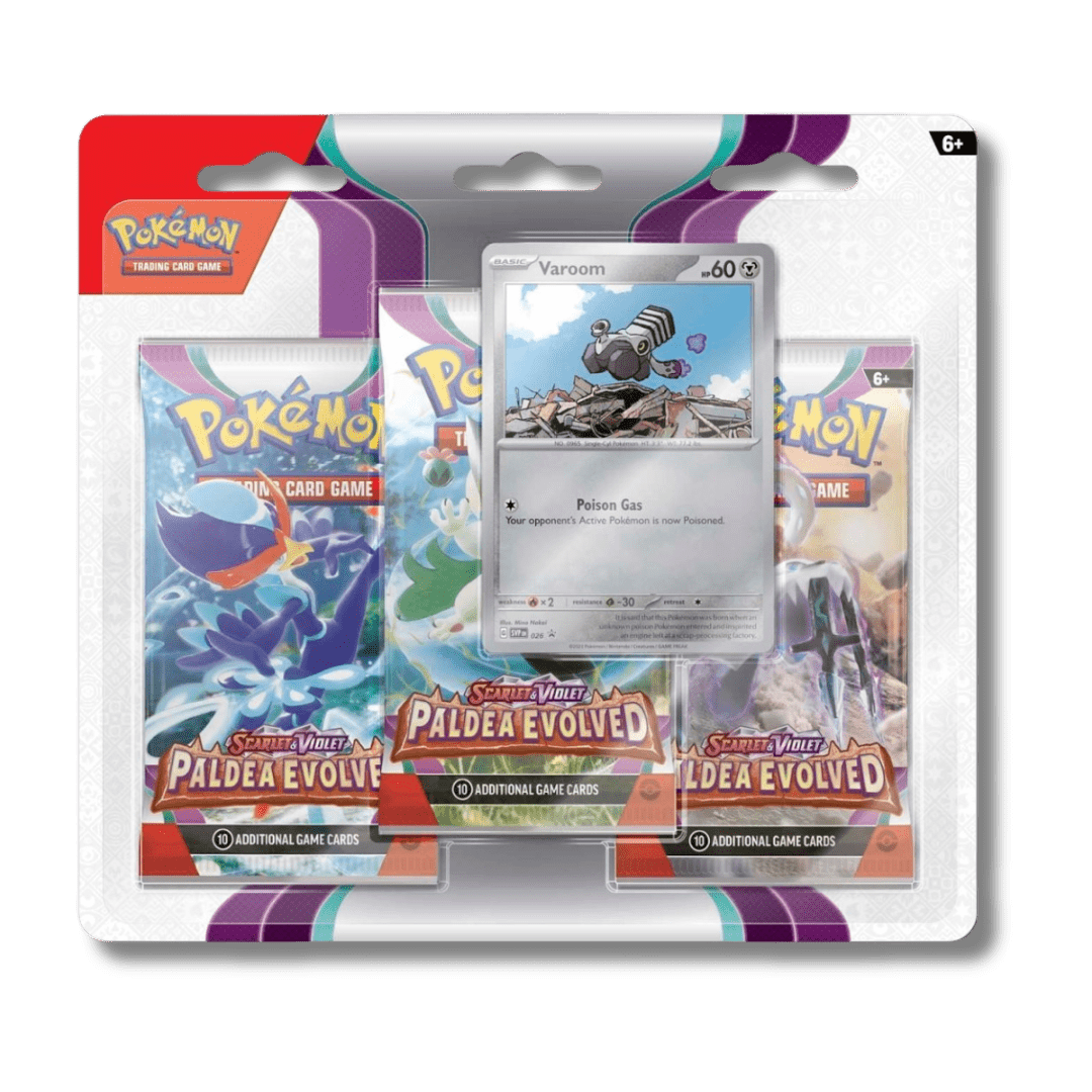 Pokemon TCG: Paldea Evolved - 3 Booster Blister Pack - Unbox Unbored Ltd