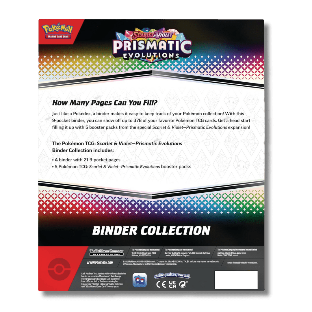 Pokemon TCG: Prismatic Evolutions - Binder Collection - Unbox Unbored Ltd