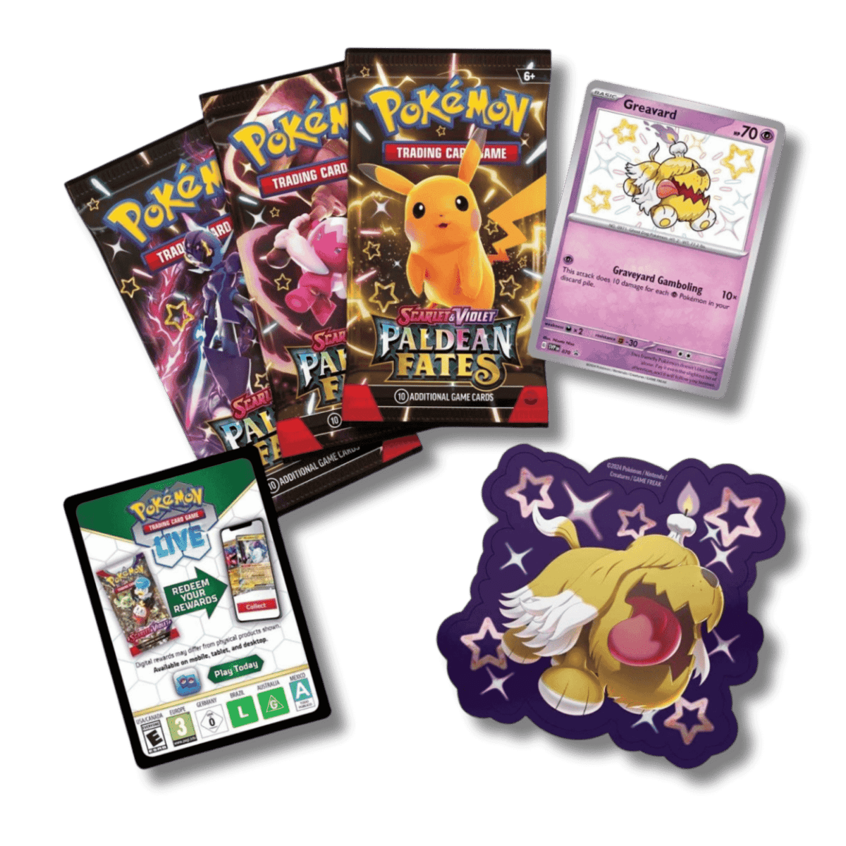 Pokemon TCG: Scarlet & Violet Paldean Fates 3 Boosters - Blister Pack - Unbox Unbored Ltd