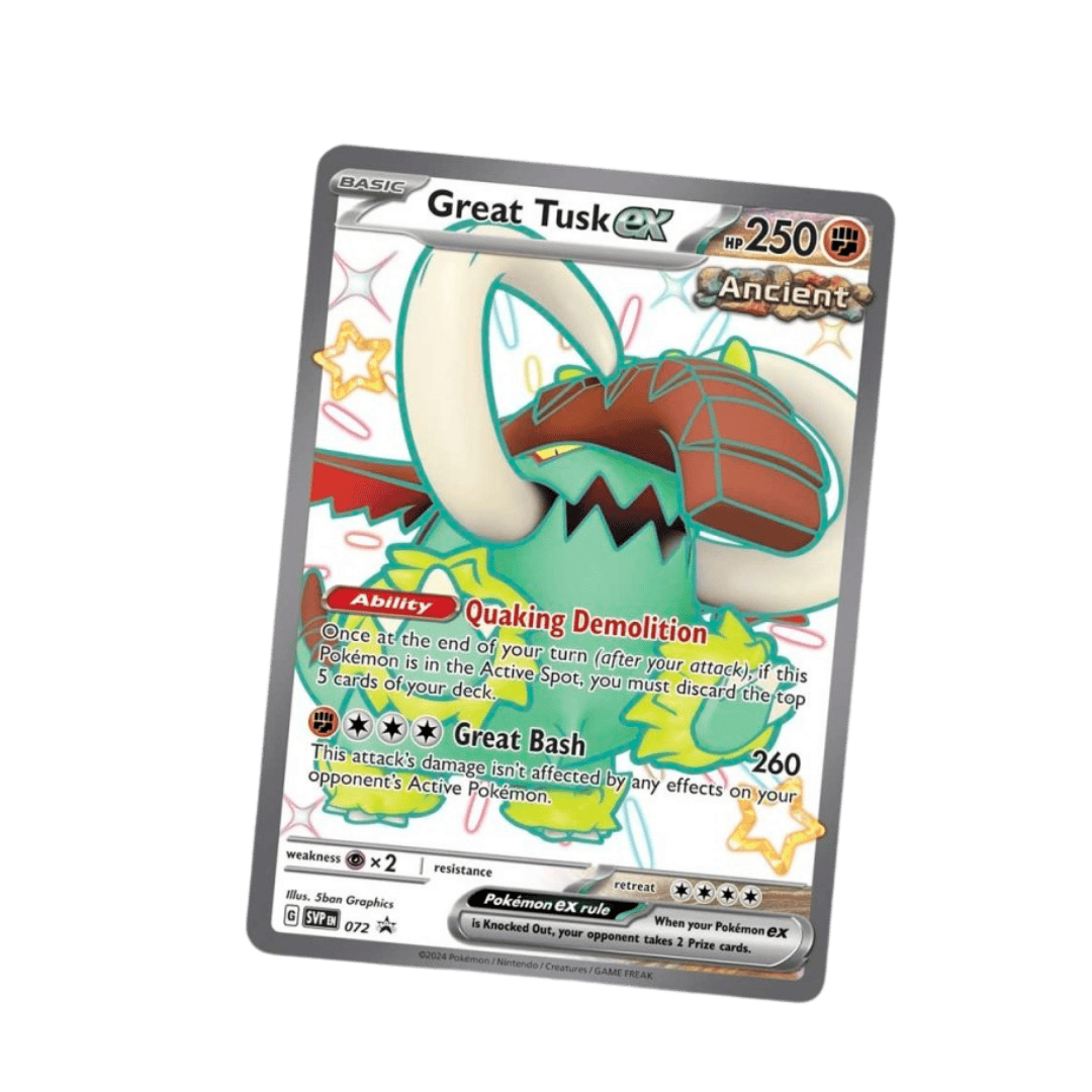 Pokemon TCG: Scarlet & Violet Paldean Fates Tin (Shiny Great Tusk ex) - Unbox Unbored Ltd